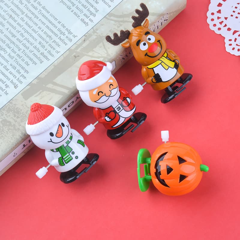 Christmas supplies small gifts Santa Claus wind-up toys cartoon cute rewards kindergarten prizes