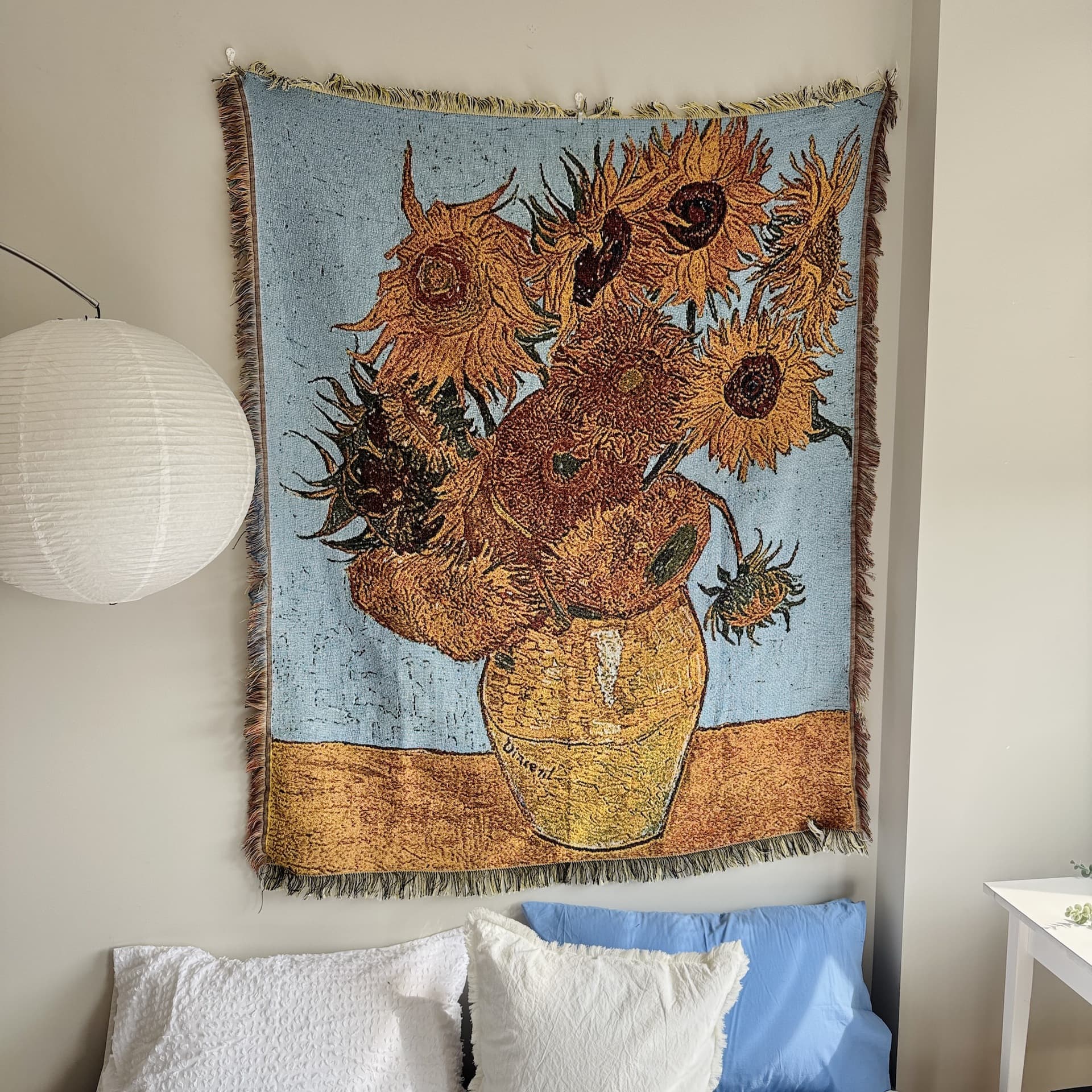 Van Gogh Dutch Painter Sunflower Tapestry Decorative Rug Sofa Blanket Throw Bed Blanket