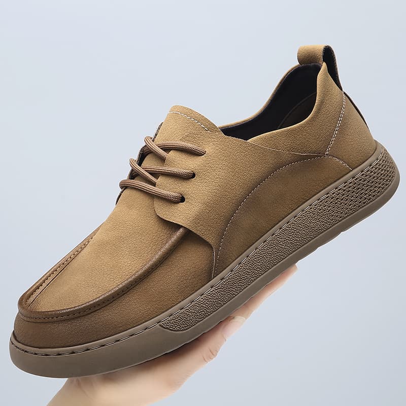Men's Genuine Leather Casual Shoes 2026 Spring/Autumn New Arrival British Style Soft Sole Vintage Oxfords