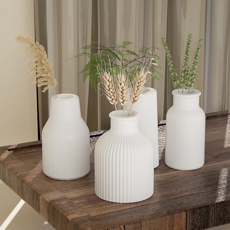 Vase Ornament Silicone Mold DIY Plaster Vase Creative Handmade Mirror Crystal Resin Mold