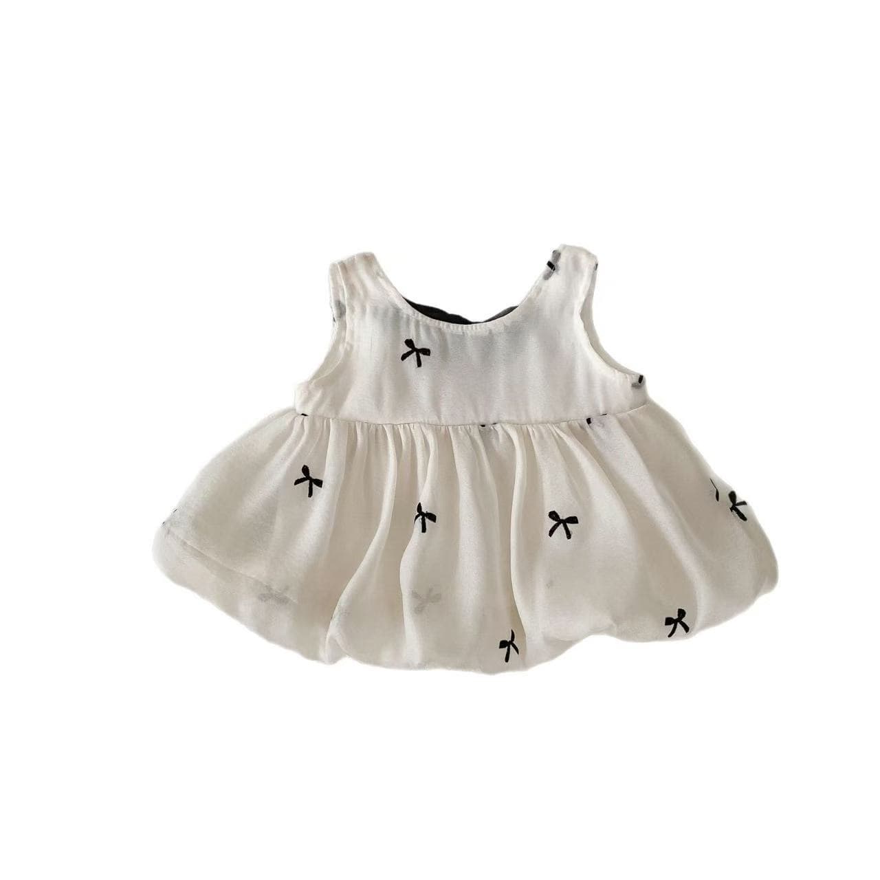 New Fashionable Girls Summer Two-Piece Set: Fairy Bowknot Vest Top with Versatile Bloomer Shorts