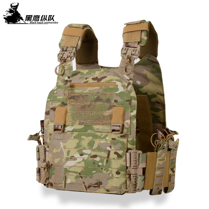 Tactical Vest for Outdoor Training, Multi-functional Quick-Release Laser MOLLE Magazine Vest, Hot-Selling for Export