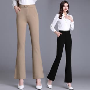 Flared Pants for Women Early Autumn 2023 New Style High-Waist Loose Black Casual Straight-Leg Pants Versatile Slimming Bell-Bottom Pants