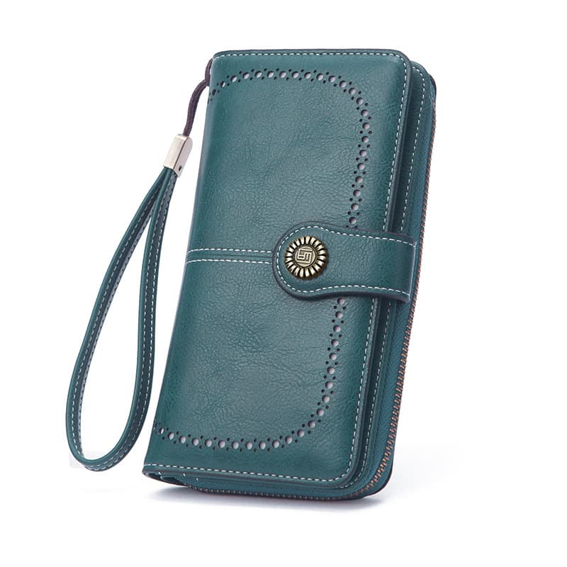 Ladies Wallet Leather Goods - Women's Wallet Classic Bifold Style Multiple Card Slots Cash Compartment