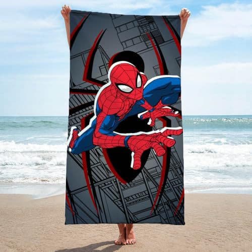 New Amazon Spider-Man Cartoon Beach Towel Cross-Border Spider-Man Printed Towel - Beach Bath Towel