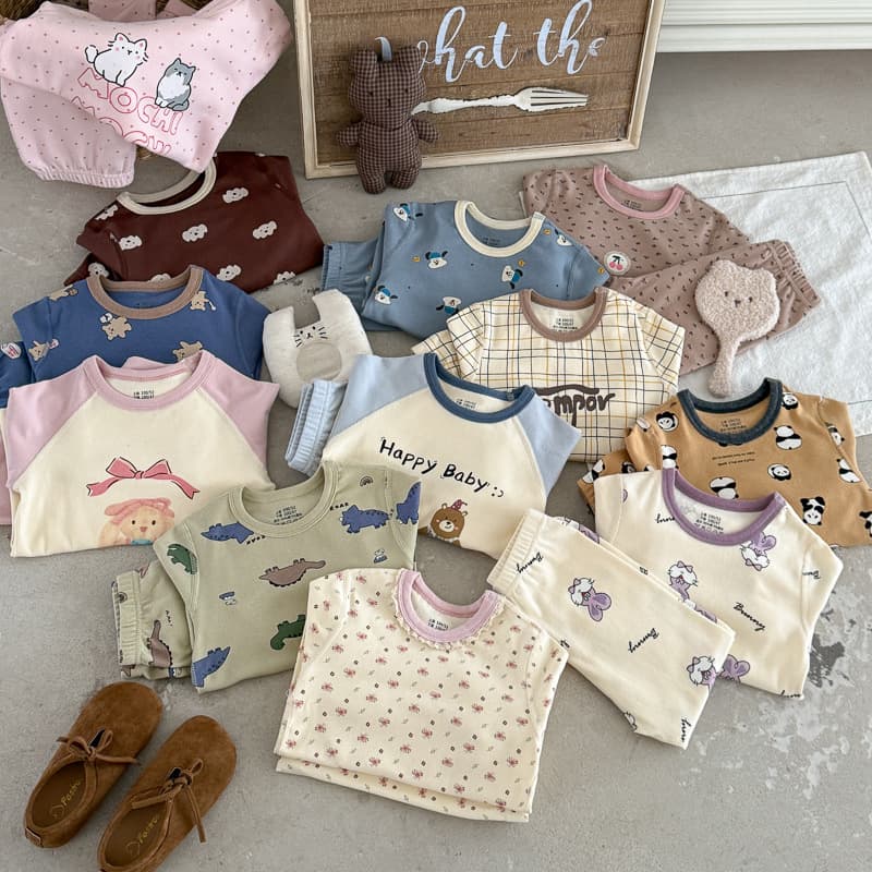 Lyocell Cotton Children's Thermal Underwear Set for Girls and Boys, Cartoon Print, Long Johns, Base Layer