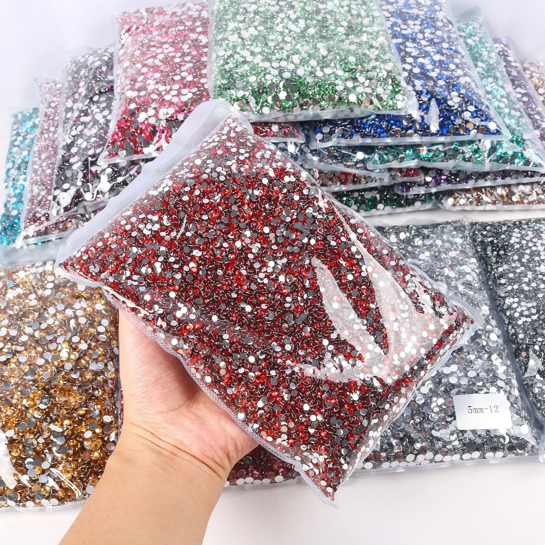 Resin flat bottom diamond diy nail art diamond jewelry accessories round crystal nail diamond DIY toy phone case jewelry