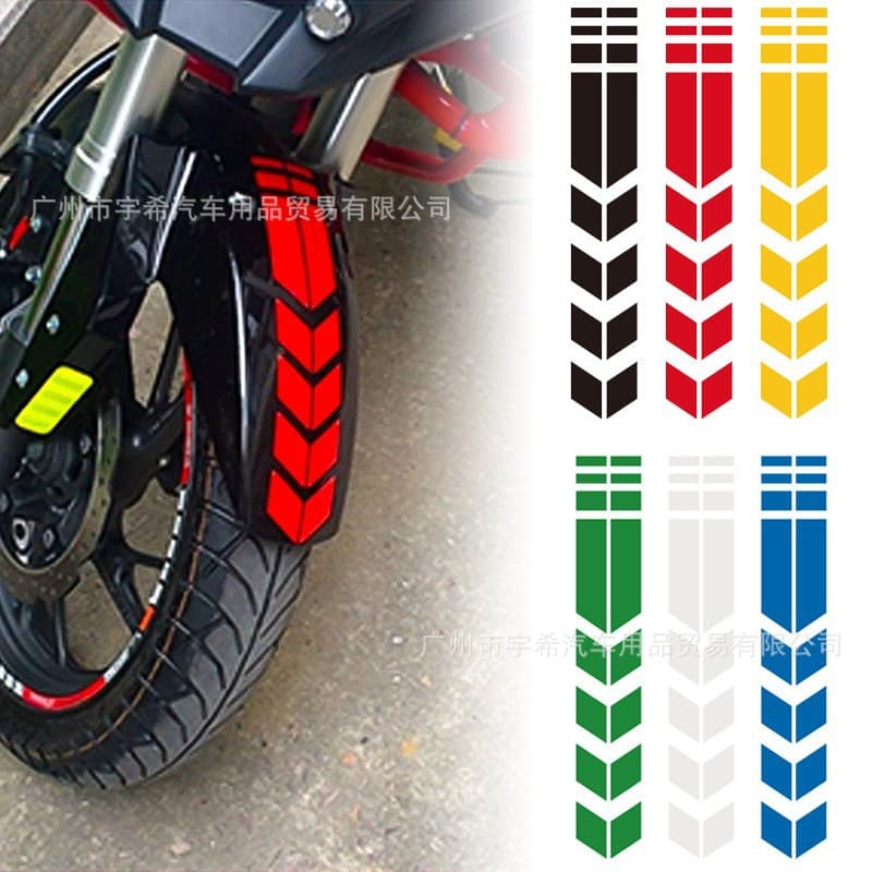Hot-selling fender sticker for motorcycle, racing car stripe reflective decal, electric vehicle arrow sticker