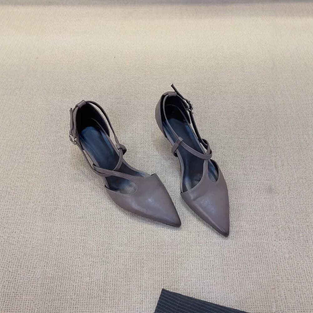 Casual Minimalist Commuter Comfortable Closed-Toe Sandals for Women, High Heels with Premium Niche Design