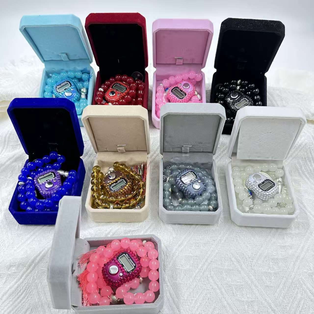 Manufacturer's supply Middle Eastern rosary bead counter set glass rosary beads thumb counter gift