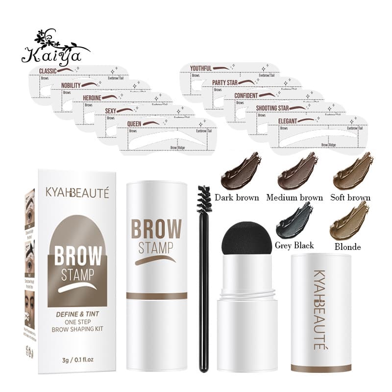 Quick-drying Sweat-resistant Eyebrow Painting Kit Ins Style Long-lasting Eyebrow Stamping Paste Card Set Beauty Makeup