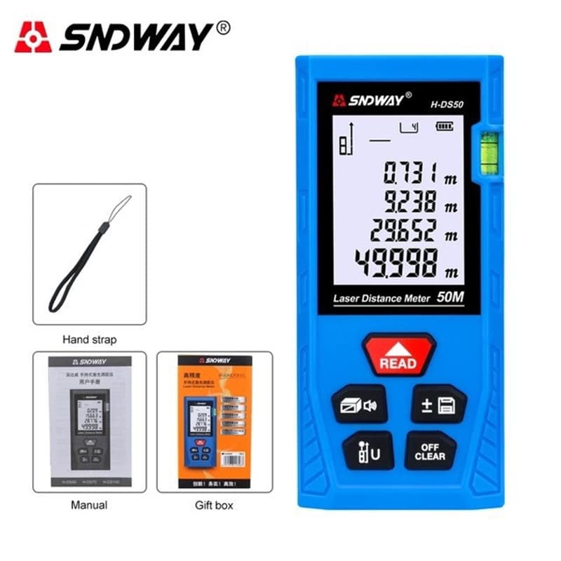 SNDWAY ShenDaWei Laser Distance Meter H-D510 Handheld Laser Rangefinder Electronic Ruler for Room Measurement