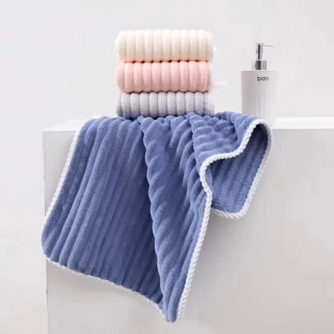 2024 New Coral Velvet Candy Bar Milk Bar Towel Bath Towel Large Wave Bath Towel Set Tricot Knitted Towel Bath Towel