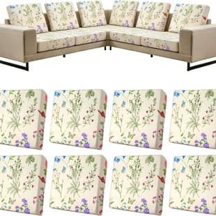 Cross-border Amazon Temu Outdoor Patio Sofa Cushion Cover Sofa Cover Backrest Cover Printed Stretch Fabric, Dropshipping Available