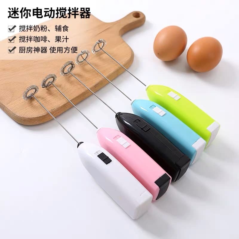 Cross-border Electric Handheld Household Kitchen Egg Whisk Mini Stainless Steel Egg Coffee Milk Tea Mixer