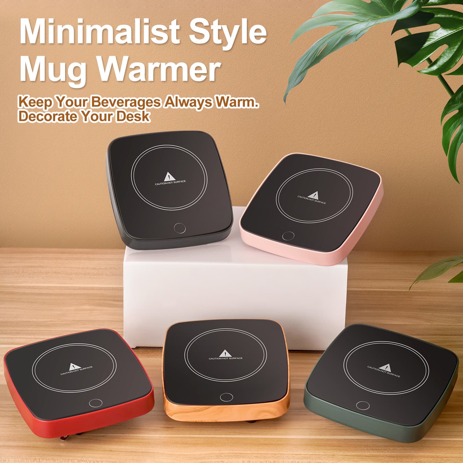 Heating Cup Mat Cross-border Gift Wholesale EU/US Standard Insulation 55°C Thermostatic Cup Mat Milk Coffee Cup Warmer