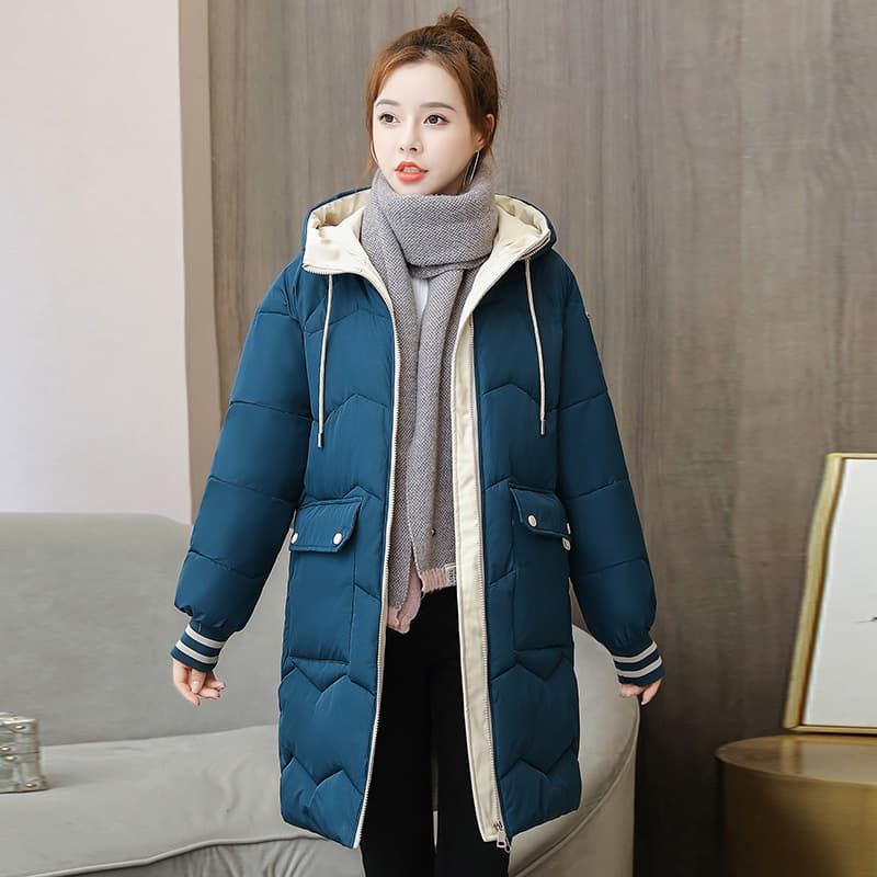 2025 Winter Export European Style Hooded Cotton Coat Classic Fashion Versatile Simple Women's Cotton Jacket