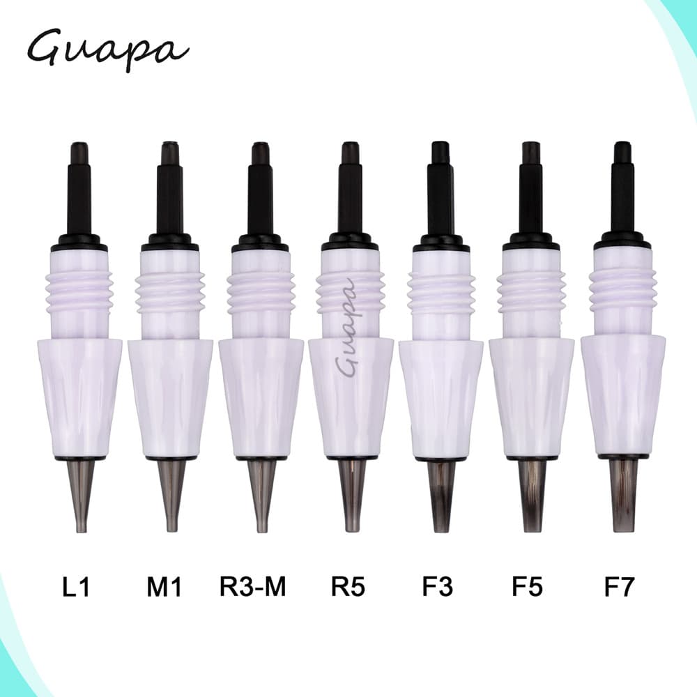 Factory Direct V-Screw Microblading Needles V6 V3 V8 Full-Throw Permanent Makeup Needles Screw-On Integrated Needles for Tattoo Machines
