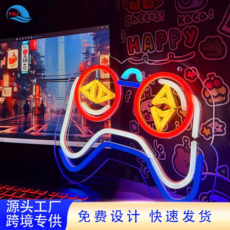 LED neon custom neon light lettering e-sports atmosphere decoration for mini game controllers