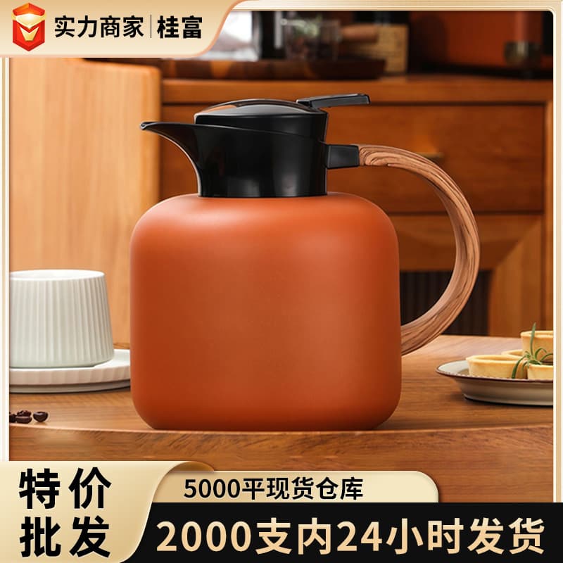 Wholesale 304 stainless steel vacuum insulated kettle hotel gift hot water kettle 2L large capacity Harley thermos kettle