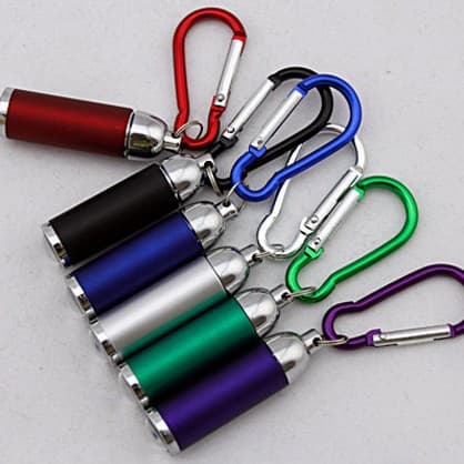 Telescopic Focus LED Flashlight, Zoomable Strong Light Mini Keychain Flashlight Key Ring Small Flashlight