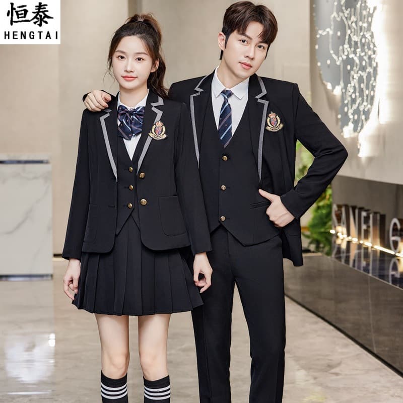 Junior High School Student Preppy Style Class Uniform School Uniform Male and Female Educational Institution Tooling Kindergarten Administrative Suit Suit Skirt
