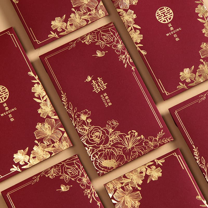 New wedding invitations, Chinese-style invitations, high-end atmosphere envelopes, paper wedding invitations, wedding invitations, special wedding invitations