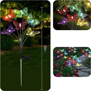 Solar Butterfly Ground Insert Lawn Light, Outdoor LED Decorative Garden Pathway Waterproof Landscape Light, Cross-border Wholesale