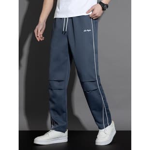 Cross-Border 2025 Amazon New Style European Size Cargo Pants Men's Drawstring Straight Leg Pants Casual Pants Men's Outdoor