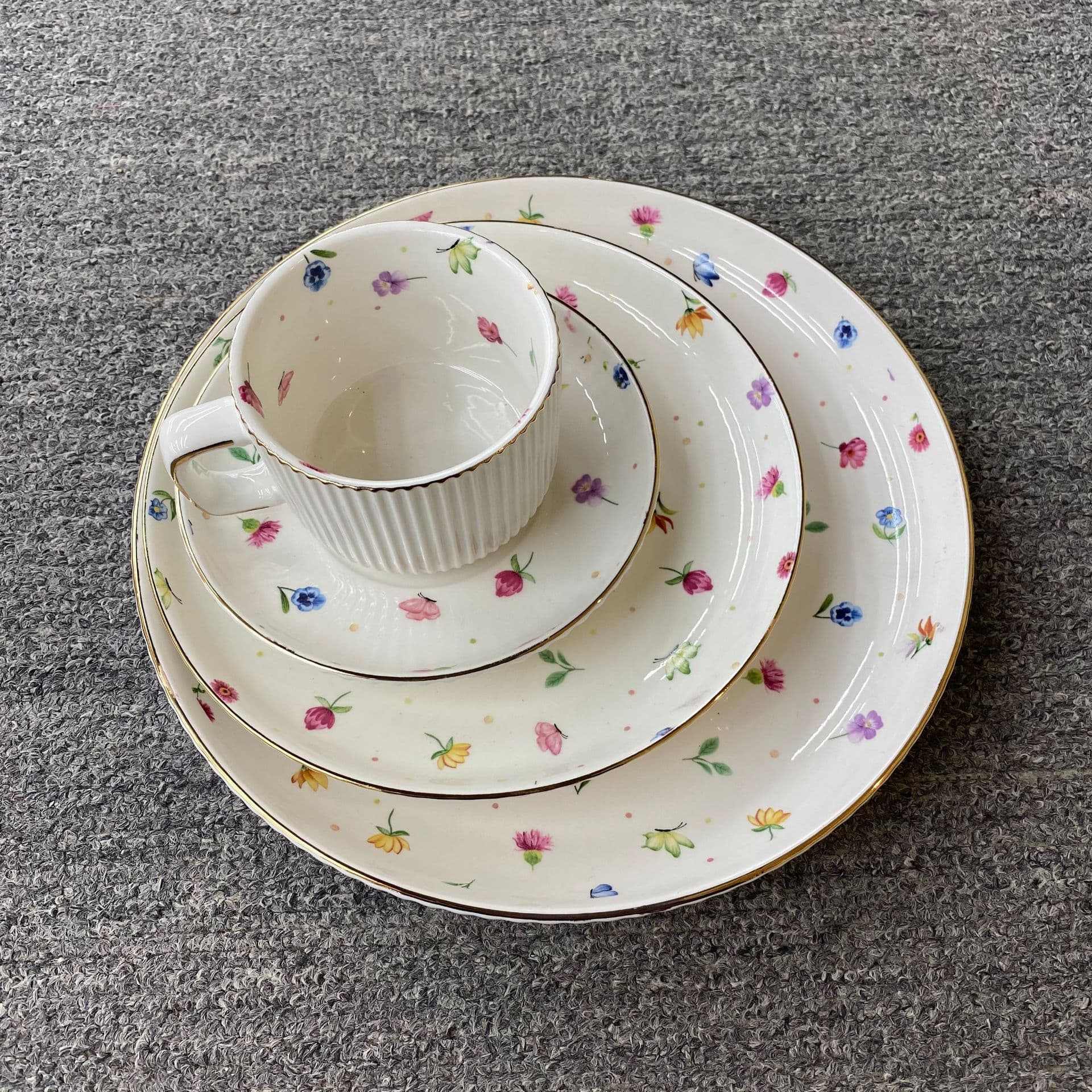 New Ceramic Floral Plate Set Coffee Cup and Saucer Set Home Dinner Plate Hotel Tableware Ceramic Dinnerware