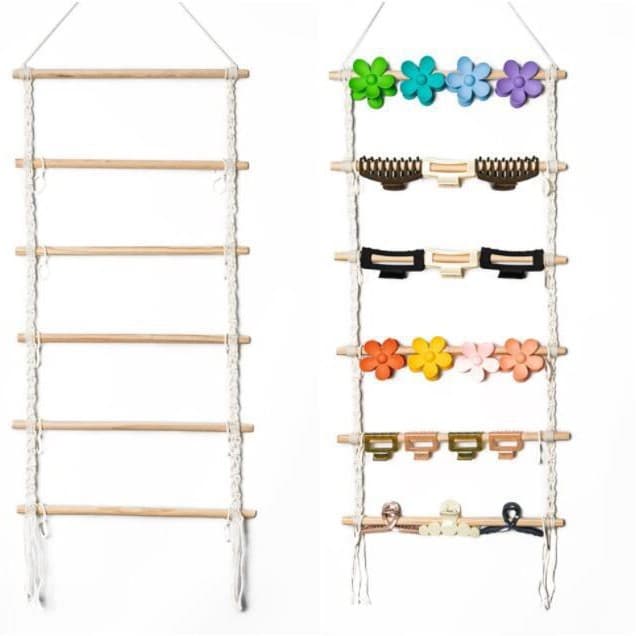 2025 Amazon New Style Children's Jewelry Display Stand, Large Capacity Hair Accessory Storage Wall Rack, Clip Organizer Hanging Decor