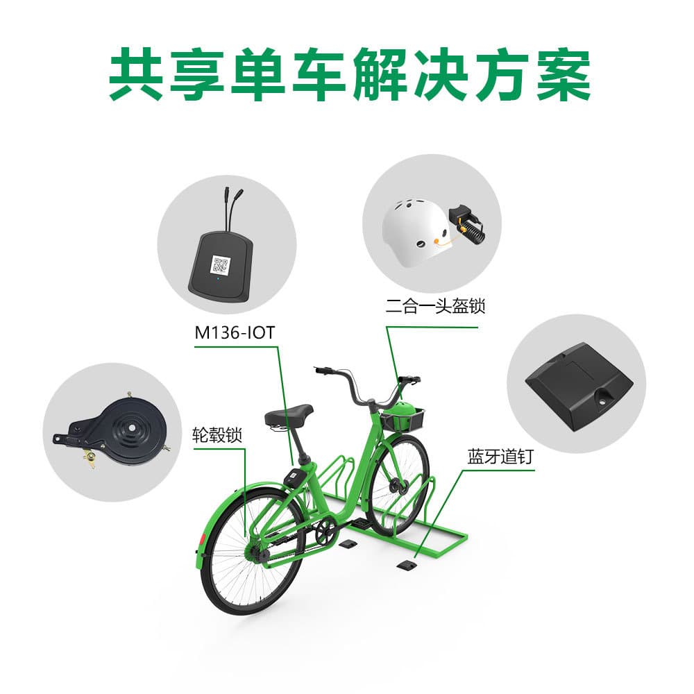 Shared Bicycle Complete Solution Remote Locking Hub Lock IOT Controller Meituan Same Model Scan to Unlock