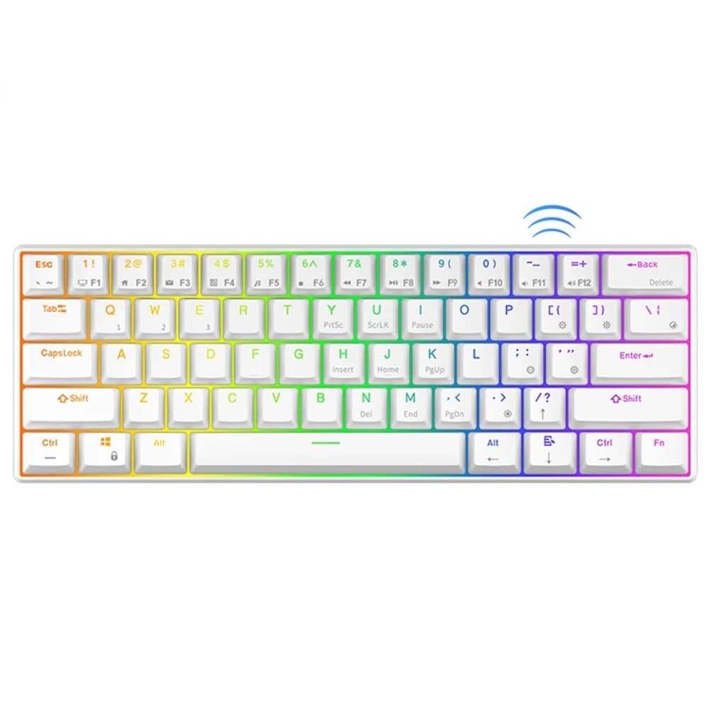 RK61 Bluetooth Wireless Triple Mode Mechanical Keyboard 60% Keyboard for Cross-border E-commerce Mobile Phone Tablet PC Blue Brown Red Switch