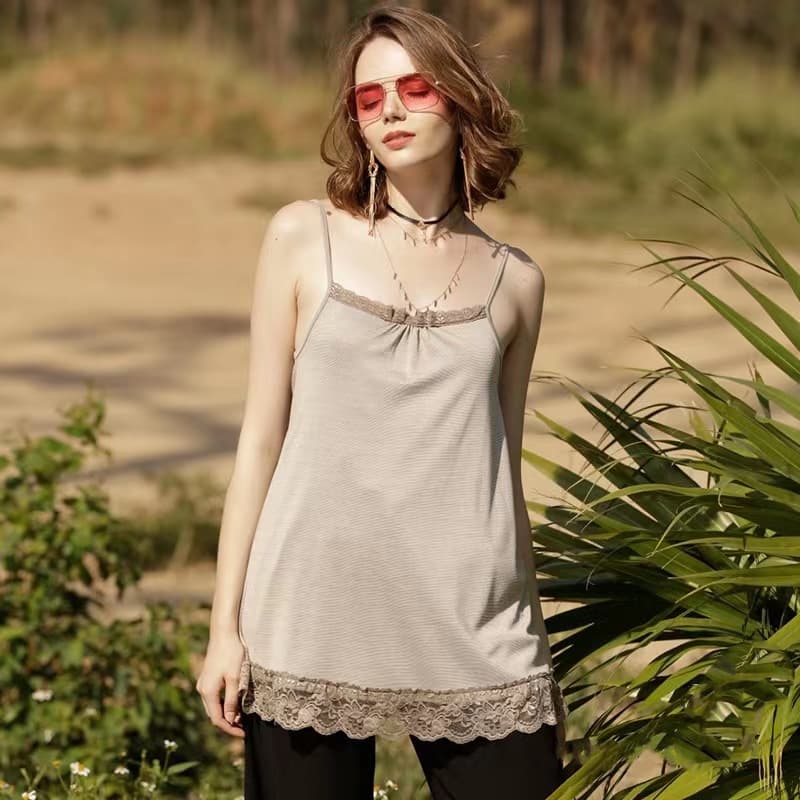 New Jianbao anti-radiation camisole, genuine maternity wear, camisole for inner wear [360-degree large lace, 55% silver pendant]