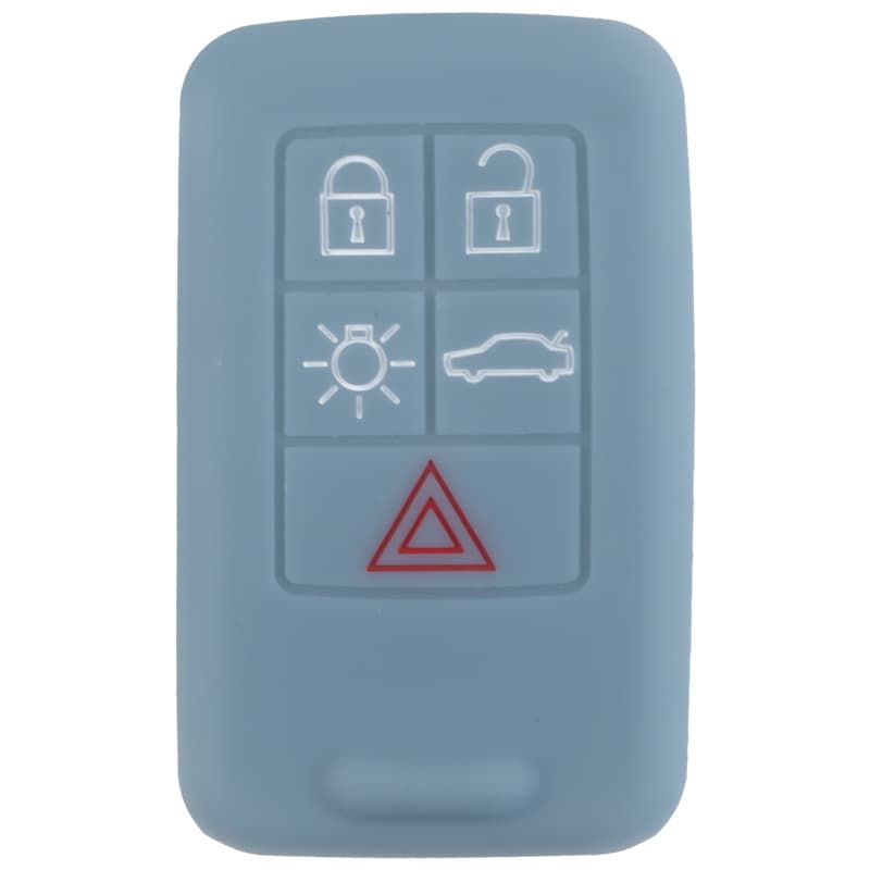 Compatible with Volvo V40 Smart 5-Button Silicone Key Cover Volvo Soft Key Case Car Remote Silicone Sleeve