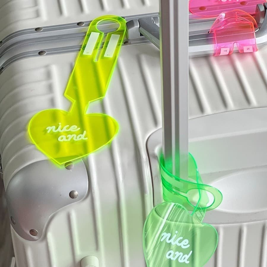 Anti-Loss Tag, Luggage Sticker, Fluorescent Luggage Tag, Travel Back-to-School Creative Luggage Accessories
