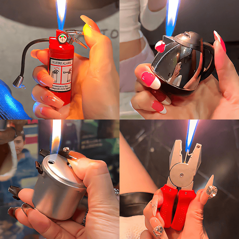 Cross-border Creative Novelty Shaped Windproof Portable Keychain Lighter Wholesale