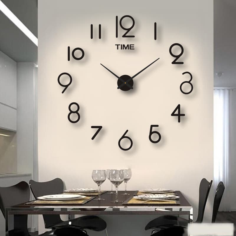 Home quartz digital clock creative personality living room art wall clock acrylic Nordic style modern art wall clock