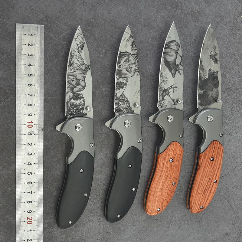 Stainless Steel Folding Knife Outdoor Creative Camping Portable Survival Knife Outdoor Self-Defense Small Knife Camping Folding Knife