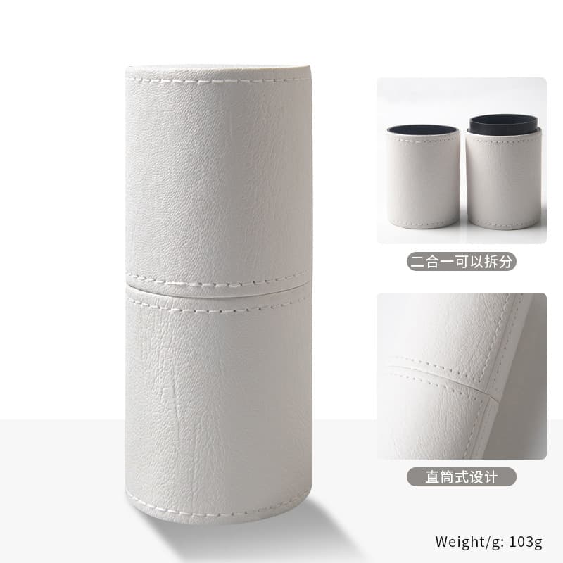 Makeup Brush Holder PU Leather Green Cloud Celadon Sky Brush Holder Portable Multifunctional Makeup Brush Storage Container Wholesale