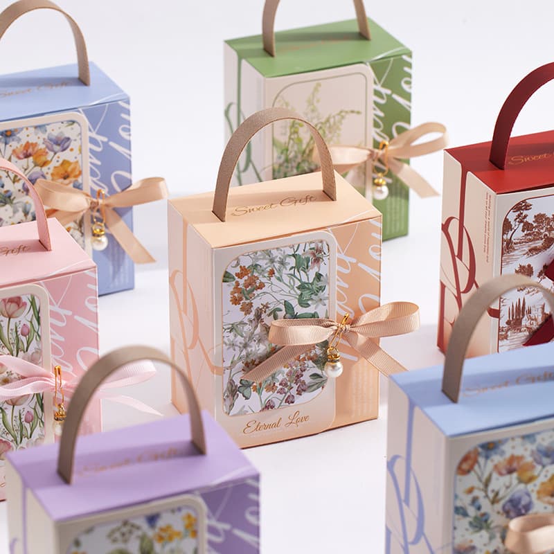 New Forest-Themed Candy Boxes, Premium Handheld European-Style Empty Gift Boxes for Weddings