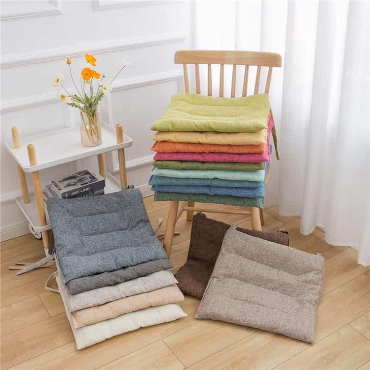 Nordic Solid Color Chair Cushion, Home Chair Pad, Summer Thin Non-Slip Dining Chair Cushion, Breathable Student Seat Cushion
