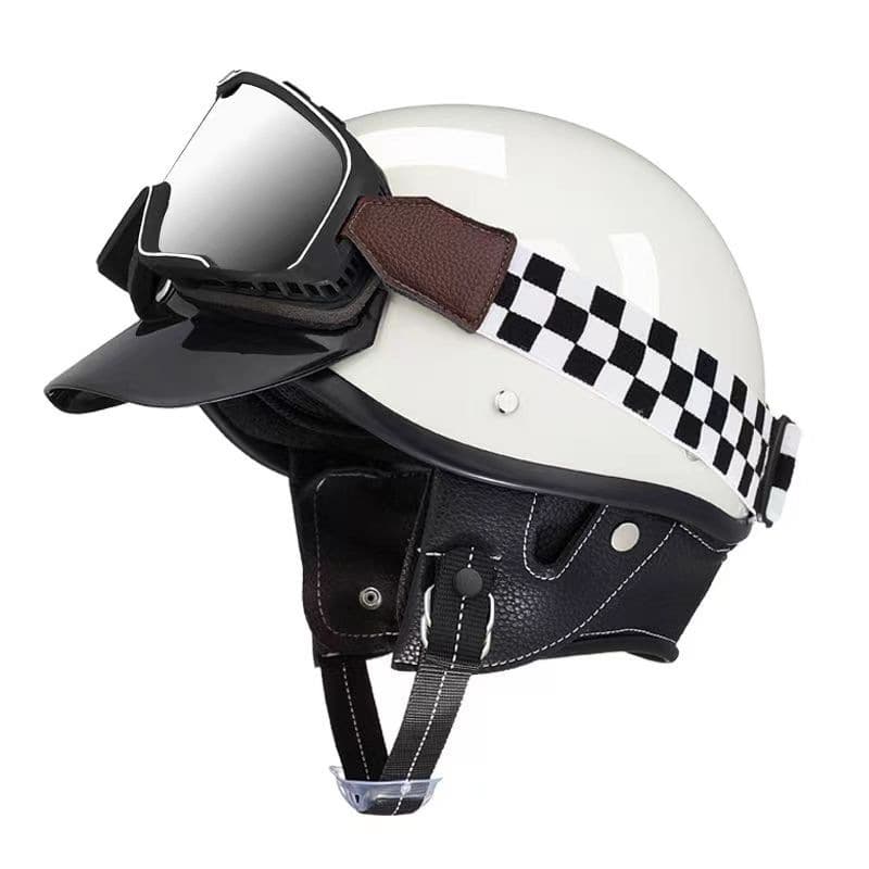 Retro Helmet Motorcycle Half Helmet 3C National Standard Summer Women's Men Motorcycle Helmet Electric Vehicle Japanese Style Safety Helmet