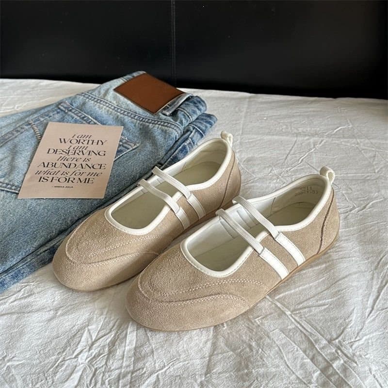 Juelaifei soft-soled retro Mary Jane shoes for women 2025 new summer thin slip-on slip-on canvas shoes