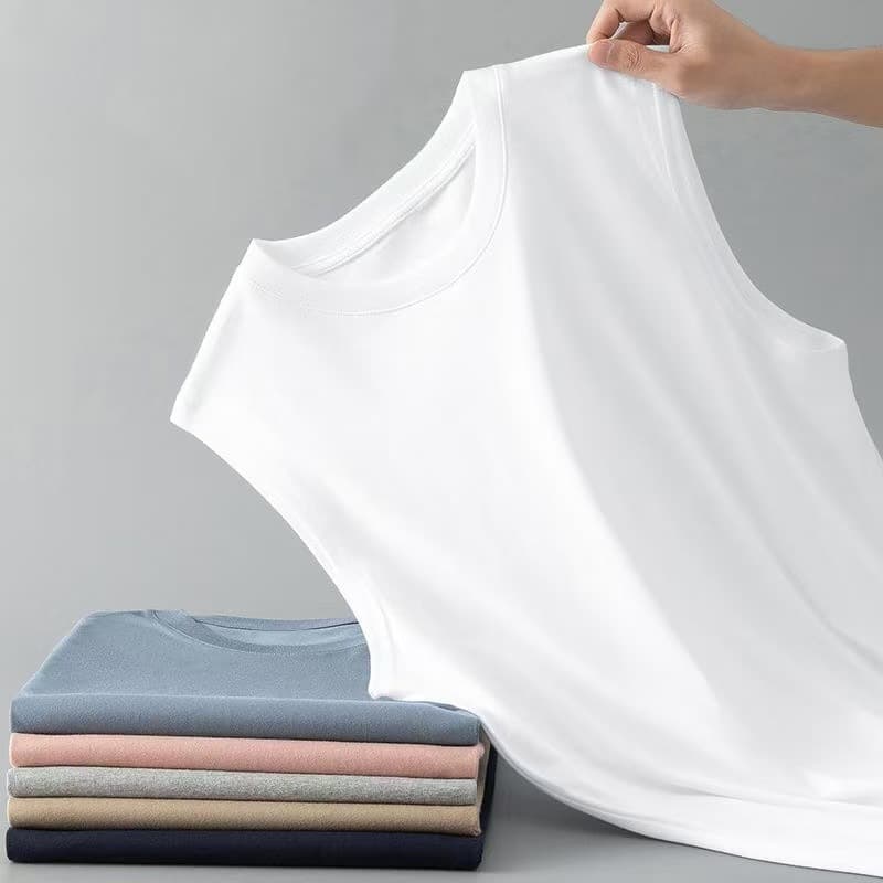 New Summer Men's Tank Top Short Sleeve T-Shirt Factory Direct Sales Comfortable Breathable Round Neck Low Price