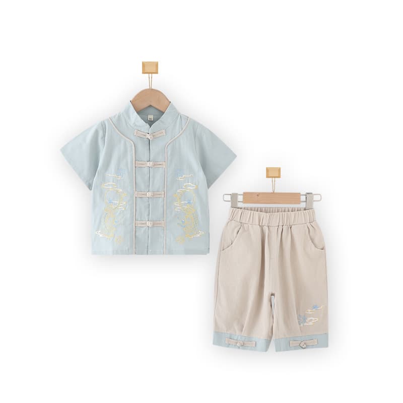 Children's Hanfu Retro Tang Suit Baby First Birthday Outfit Boys' Summer Hanfu Wholesale Chinese Traditional Costume