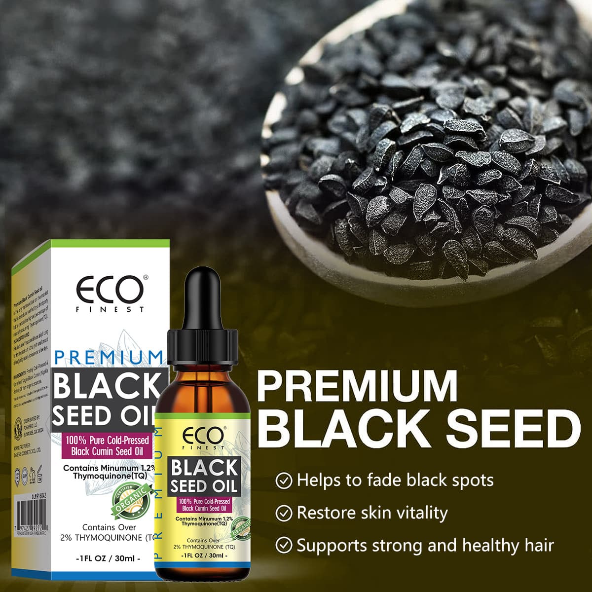 Cross-Border Full English Cold-Pressed Virgin Turkish Black Seed Oil for Smooth and Nourished Hair, Black Cumin Black Seed Oil in Stock and Hot-Selling