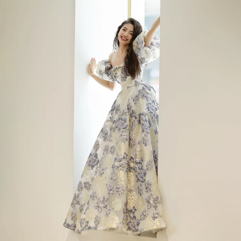 Elegant Evening Dress Women 2026 New Style Temperament Banquet Adult Host Light Luxury Niche Cross-border Sense Dress Graduation
