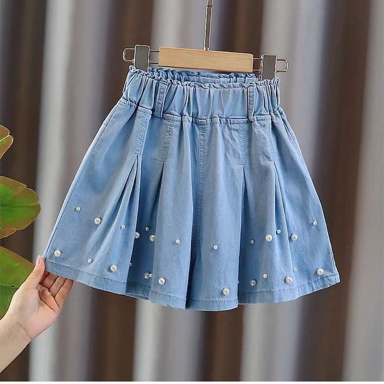 Girls' Shorts Summer 2026 New Style Fashionable Thin Denim Five-Point Tencel Pants for Kids