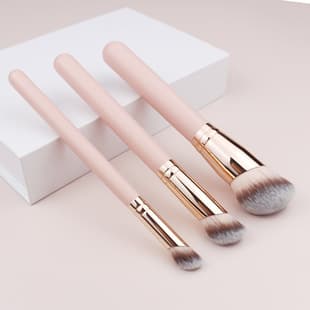 Angled Cut Foundation Brush Slanted Head Seamless Base Makeup Large Foundation Brush Beveled Concealer Brush Finger Concealer Small Concealer Brush